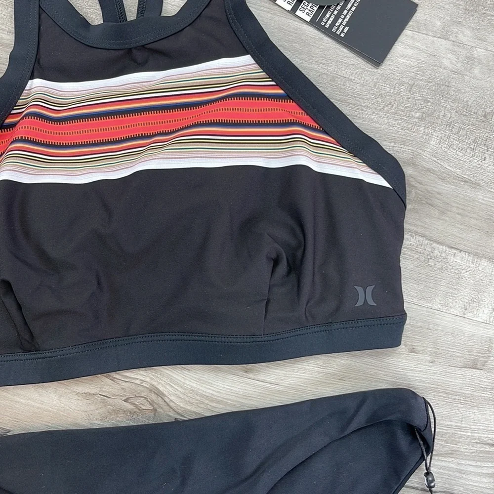 ☀️HURLEY☀️HIGH NECK PEND ACAD Q/D SURF BIKINI SET